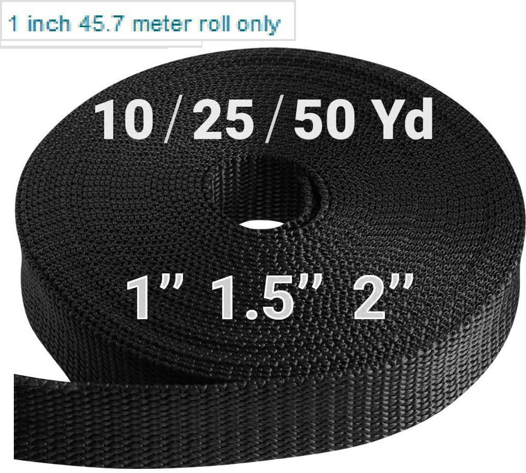 MILLETS 1 inch 45.7 meter roll only 1" Heavy Duty Nylon Webbing Strap 50 Yards Strap-picture-14