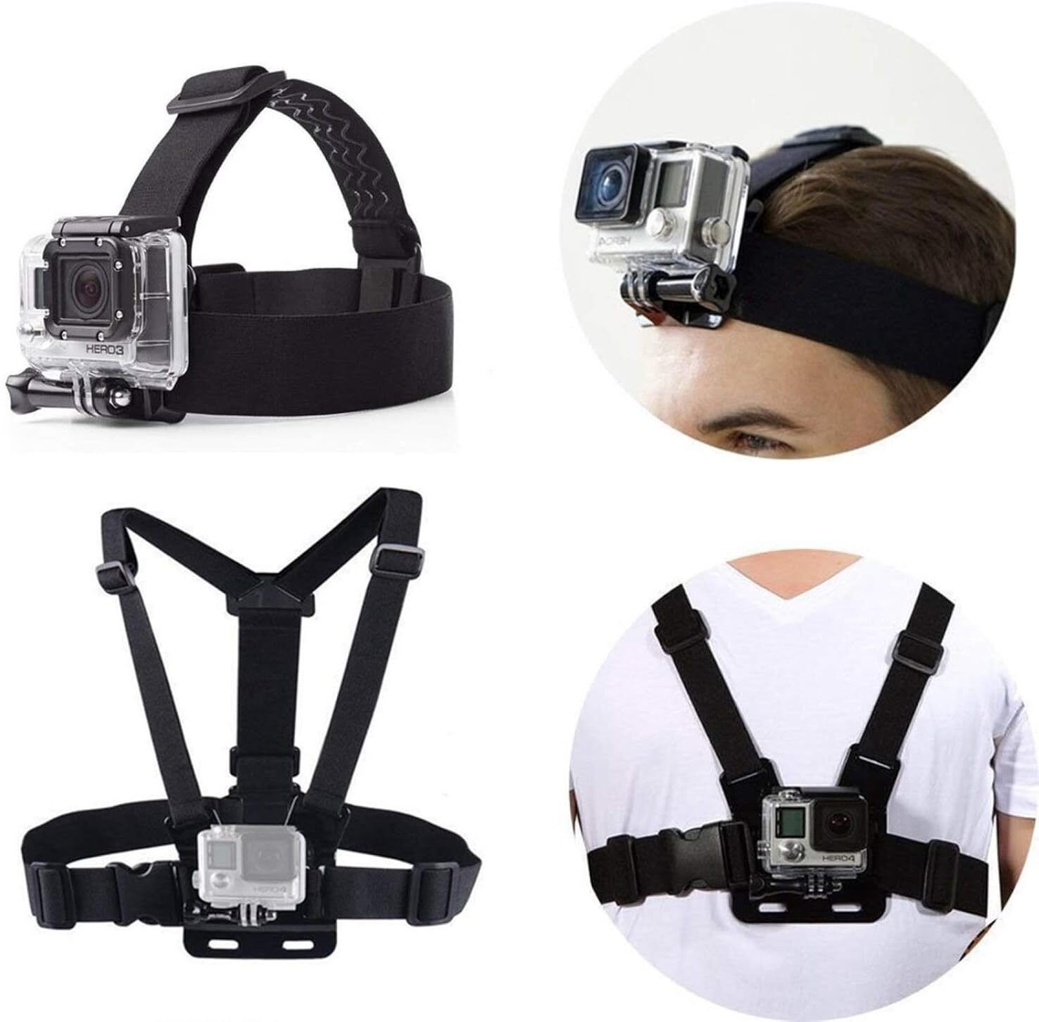 Xydrozen Camera Accessory Kit Chest Mount Head Strap Strap-image-43