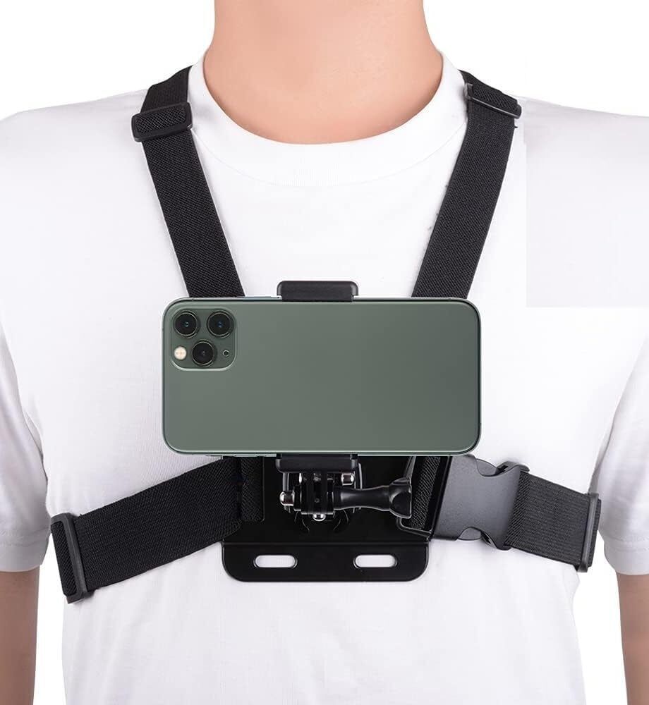 LAVITRA Adjustable Body Strap Mount for Smartphones | Action Camera Chest Holder Strap-image-19