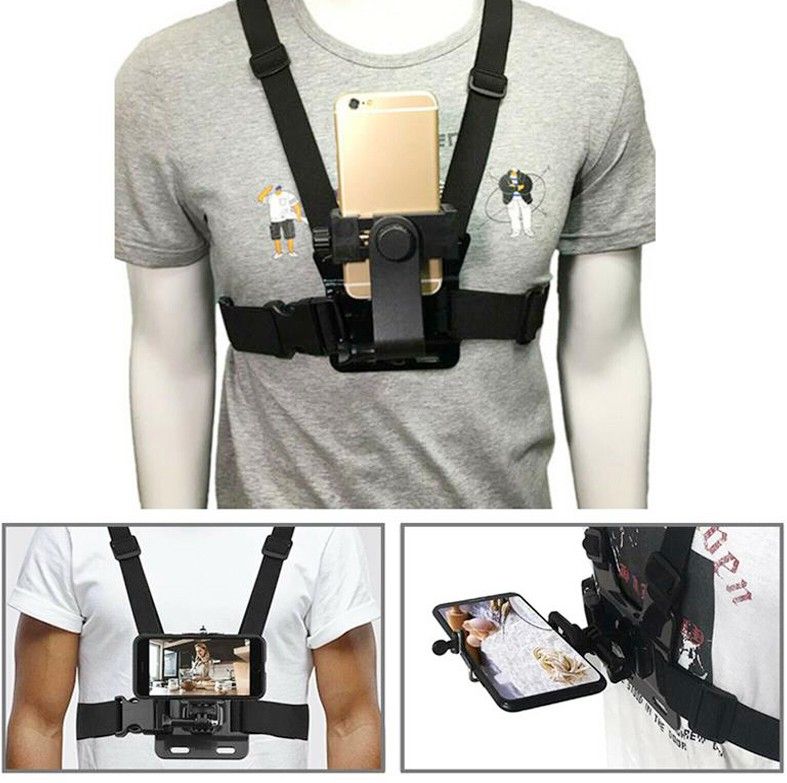 EDIYOL Camera Chest Belt Strap+J-Mount+Pole Mount+360 Mobile Bracket for Moto Vlogging Strap-image-40