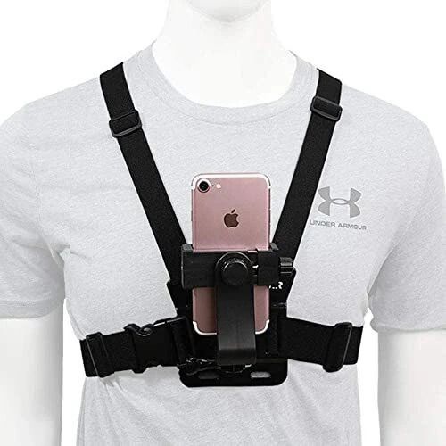 Vinayakam Mobile Phone Chest Strap Mount Holder Universal Cel Phone Clip for Action Camera Strap-image-3
