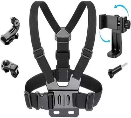 Vinayakam Mobile Phone Chest Strap Mount Chest Harness Holder for VLOG/POV Strap Strap-picture-25