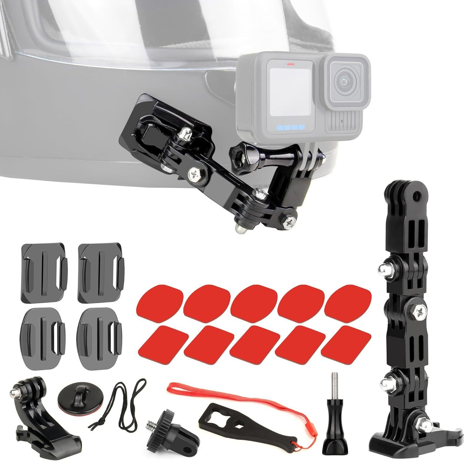 BINKS TRADERS Motorcycle Helmet Chin Mount Kits Compatible with GoPro 10 9 8 7 6 5 , Strap Strap-image-42