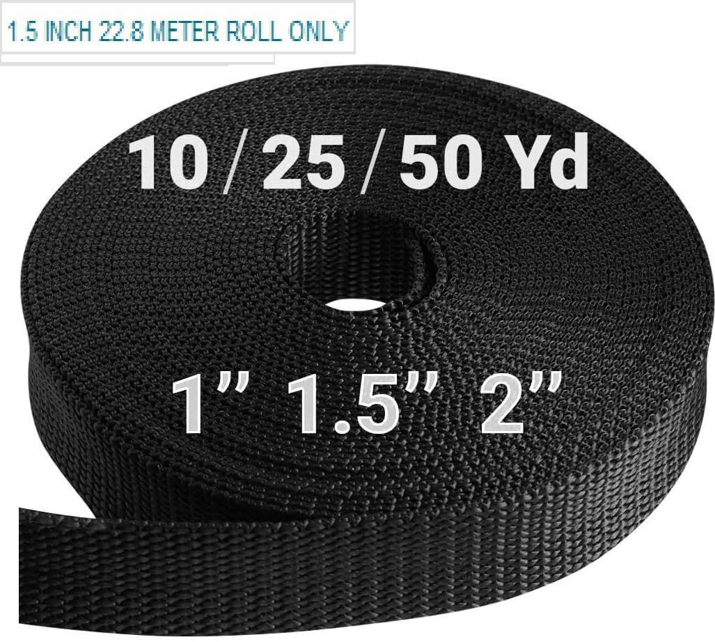 MILLETS 1.5 INCH 22.8 METER ROLL ONLY 1.5" Heavy Duty Nylon Webbing Strap 25 Yards Strap-picture-44