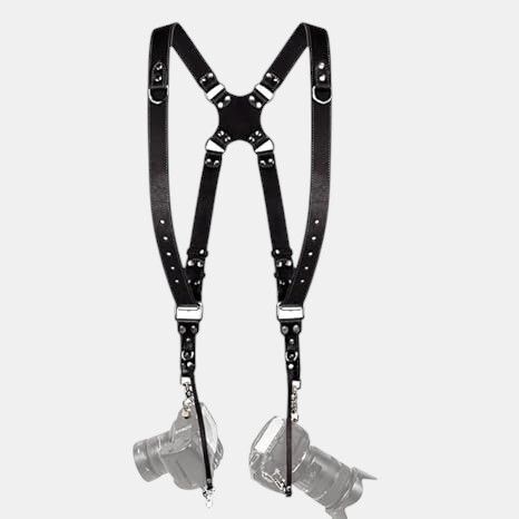 FLYING COLLECTION Dual Camera Strap for DSLR & Mirrorless Leather Double Shoulder Adjustable Belt Strap-picture-10