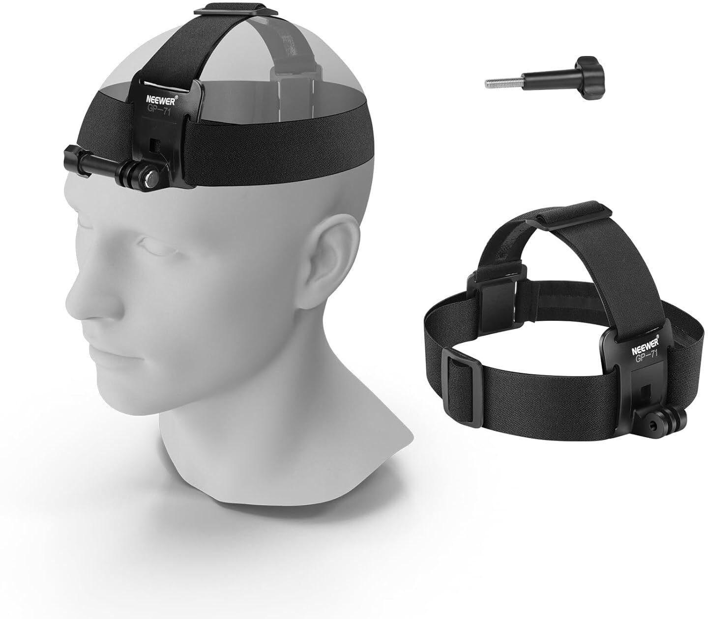 wallgenx Action Camera Head Strap Headband Strap Camera Mount Strap-image-1