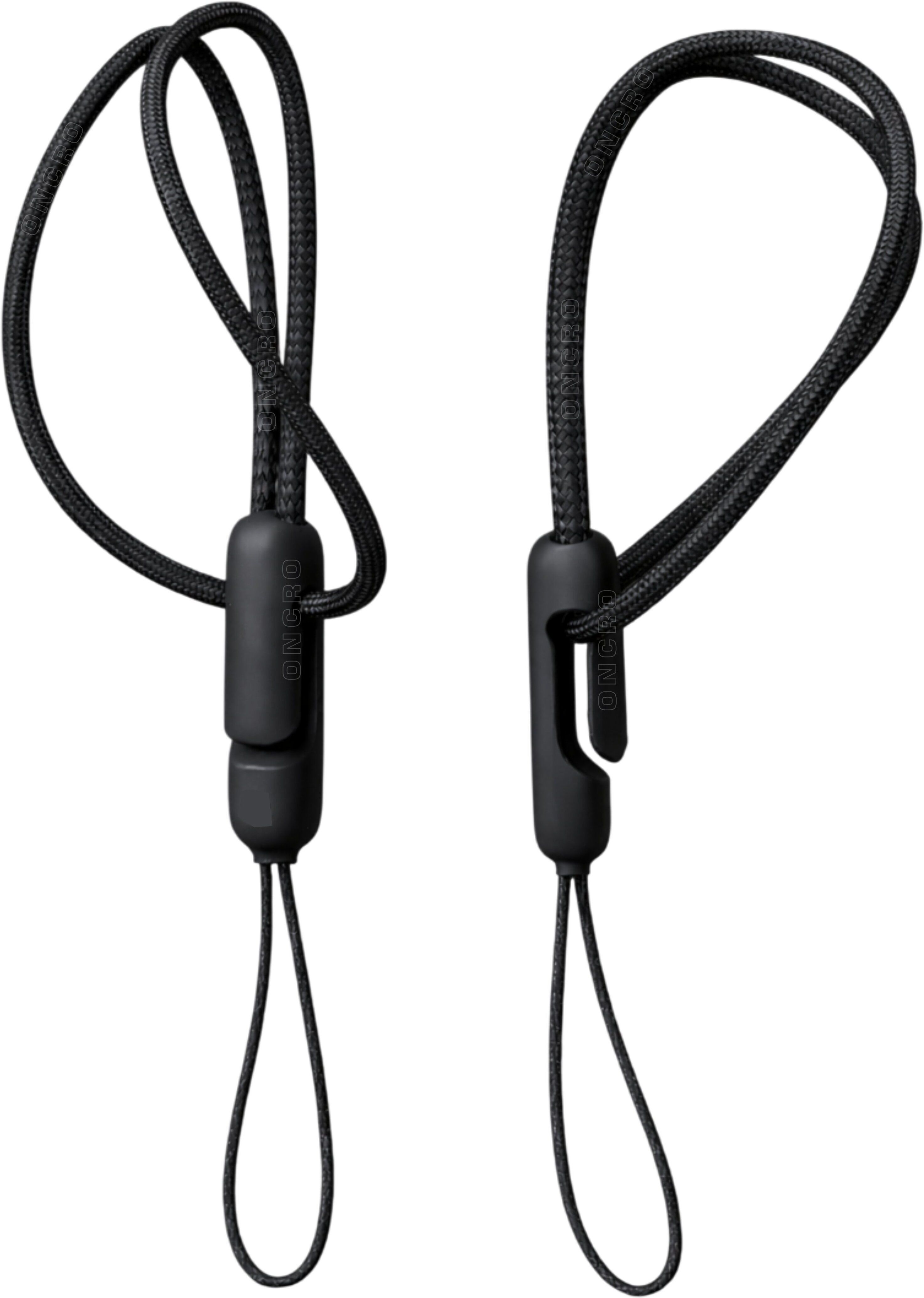 ONCRO Pack 2 Black Adjustable Lanyard AirPods Phone Case Camera USB Keychain Clip Strap-image-29