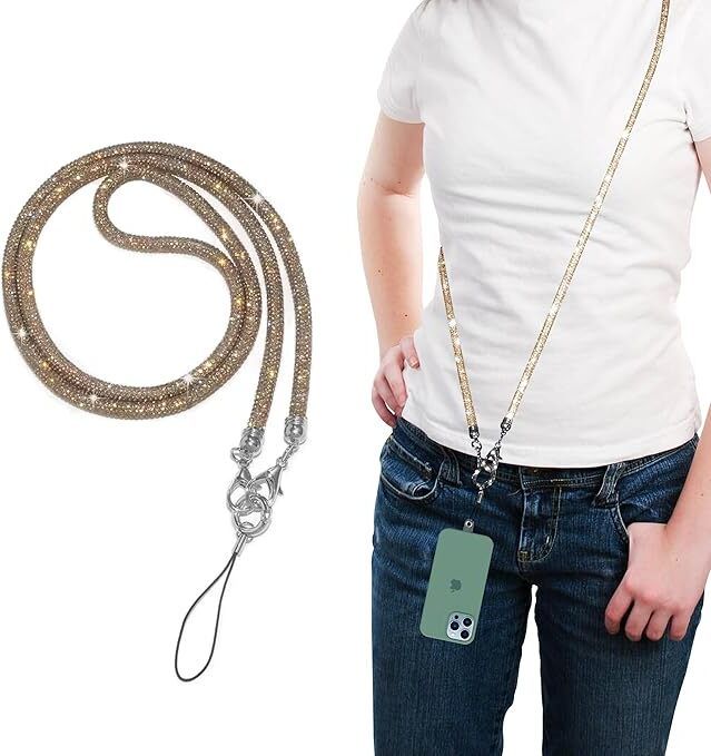 JEMICA Diamond Charm Phone Lanyard -Cross body lanyard, Mobile Holder Strap, Strap-image-19