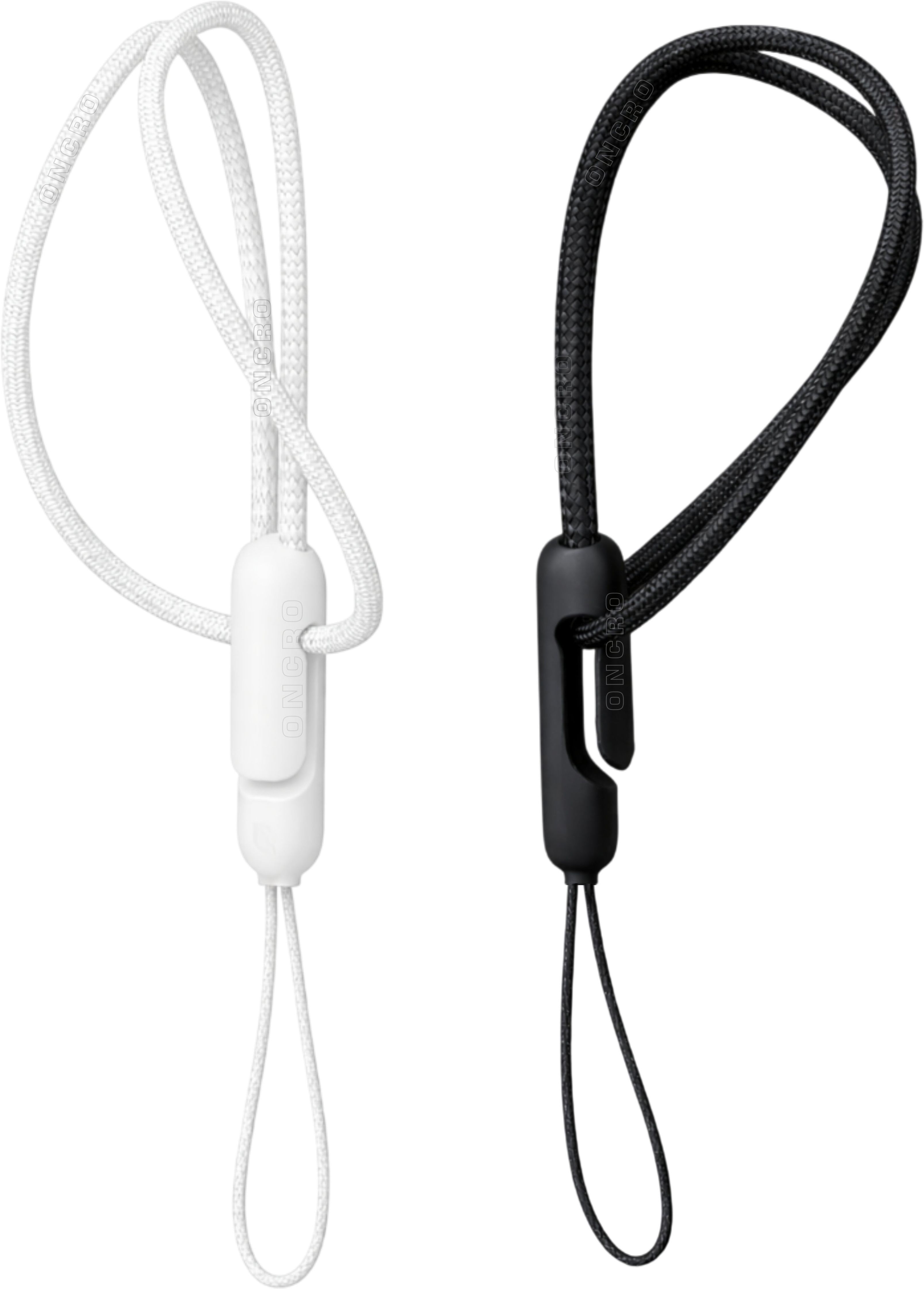 ONCRO White & Black Adjustable Lanyard AirPods Phone Case Camera USB Keychain Clip Strap-image-1