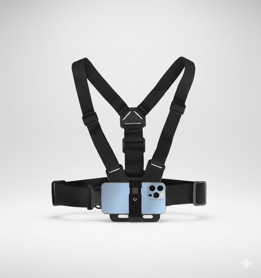 Qolic Adjustable Chest Mount Harness for Mobile Phone & Action Camera Recording Strap-picture-13