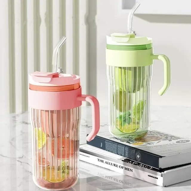 HANORA lemon straw cup glass bottle Strap-picture-27