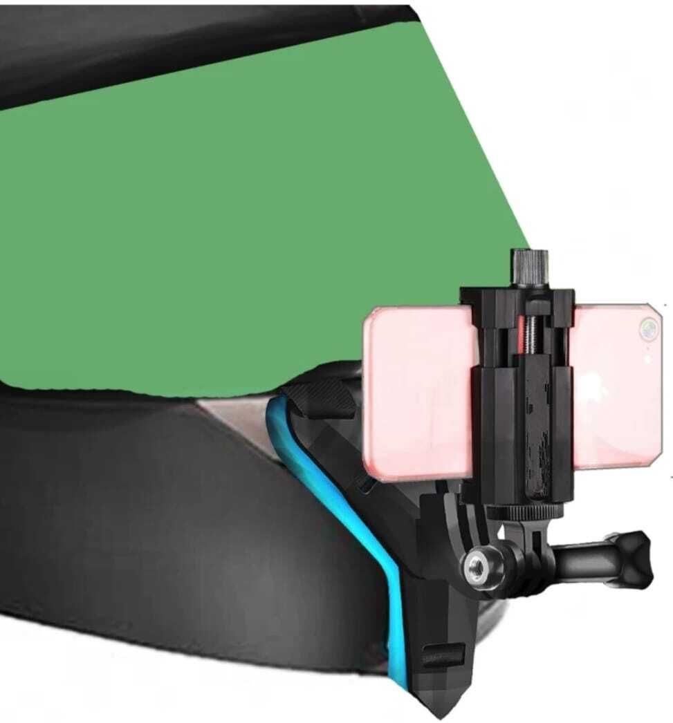 HRYFiNE Helmet Head Belt/Strap|Chin Mount For Camera MotoVlogging With 360 Mobile Holder Strap-picture-32