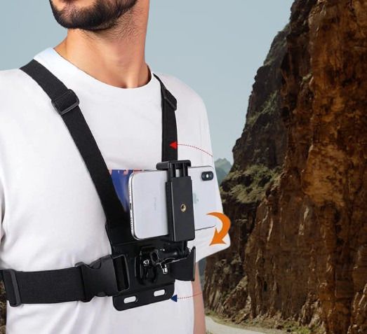 Qolic Adjustable Chest Mount Kit for Mobile Phone & Action Camera Strap-picture-30
