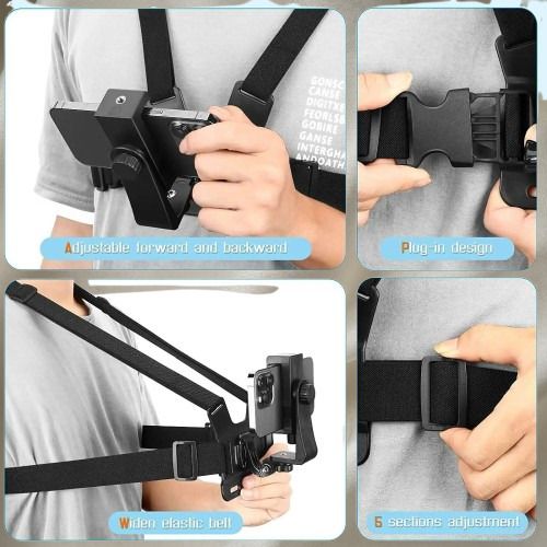 Qolic POV Chest Mount Harness Strap for Cycling, Trekking & Travel Strap-picture-44