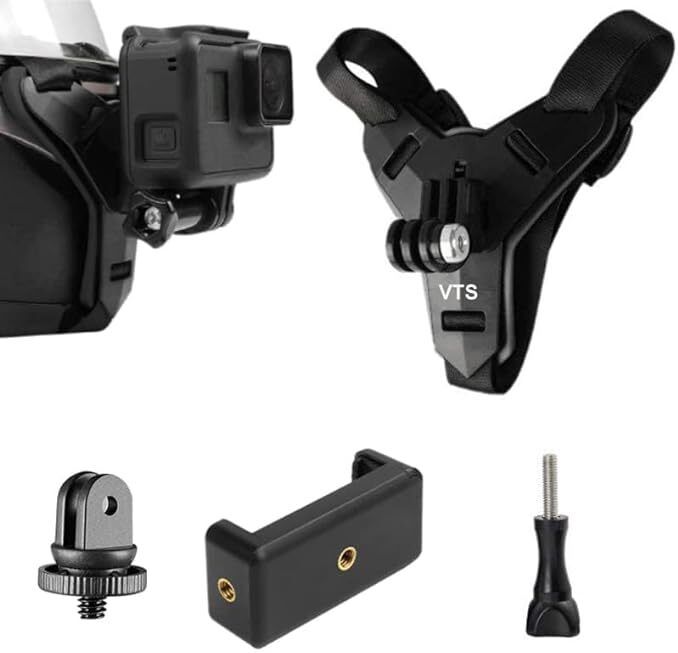 VTS Helmet Mount for Action Camera/Helmet Chin Mount/Helmet Strap Belt Action Camera Strap-picture-21