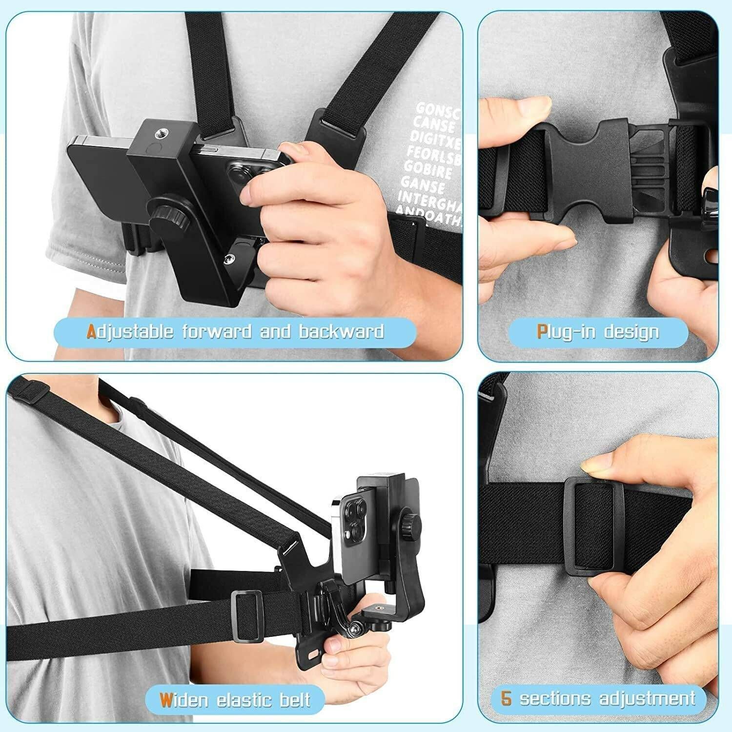 Qolic Chest Strap Camera Mount for Mobile Phones and Action Cameras Strap-picture-22