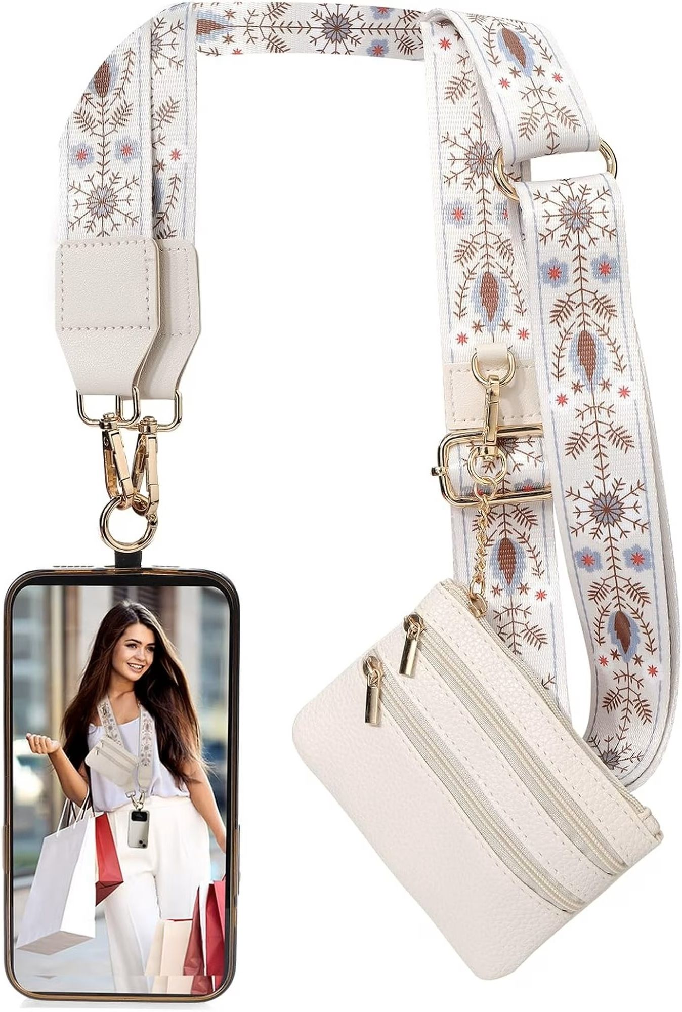 IshanyaLiving Adjustable Mobile Strap with Wallet/Phone Lanyard/Mobile/Guitar/Handbag Belt Strap-picture-10