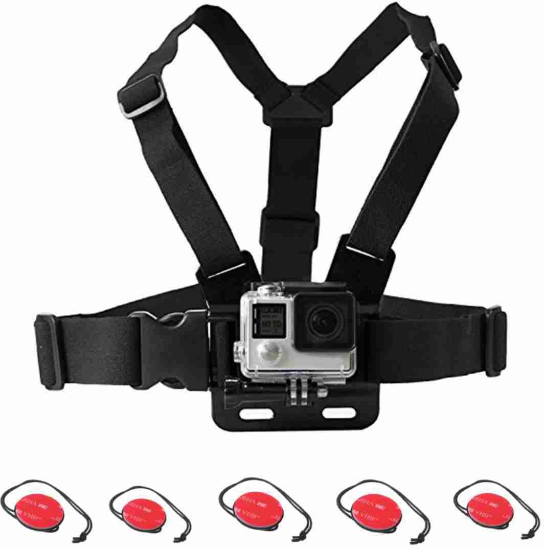 quikprof Chest Strap, and 5 piece tether Combo for Gopro Hero, SJCAM, Yi Strap image 1