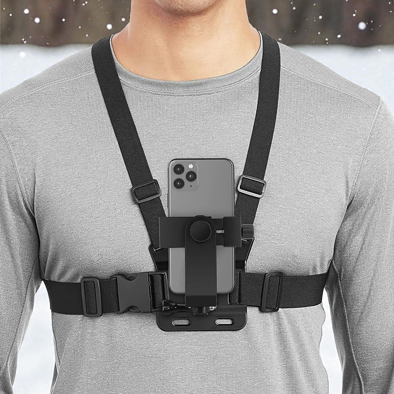 Qolic Chest Mount Harness with 360° Adjustable J-Hook for Stable POV Videos Strap-image-44