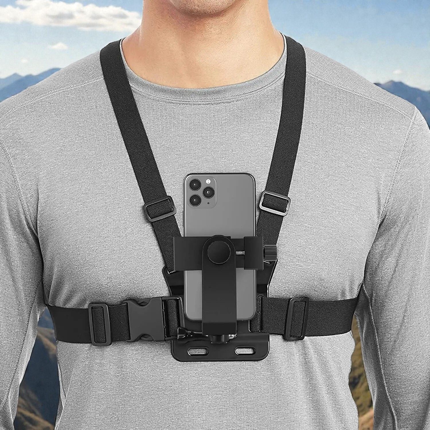 Qolic Professional Chest Mount Strap for Action Camera & Smartphone Recording Strap-image-28