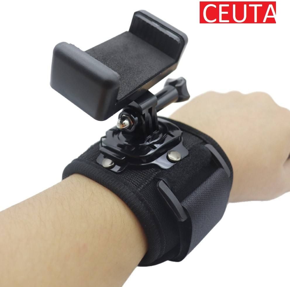 CEUTA Universal 360° Rotation Sports Wrist Strap Phone Holder Arm Band Mount (Black) Strap-image-41