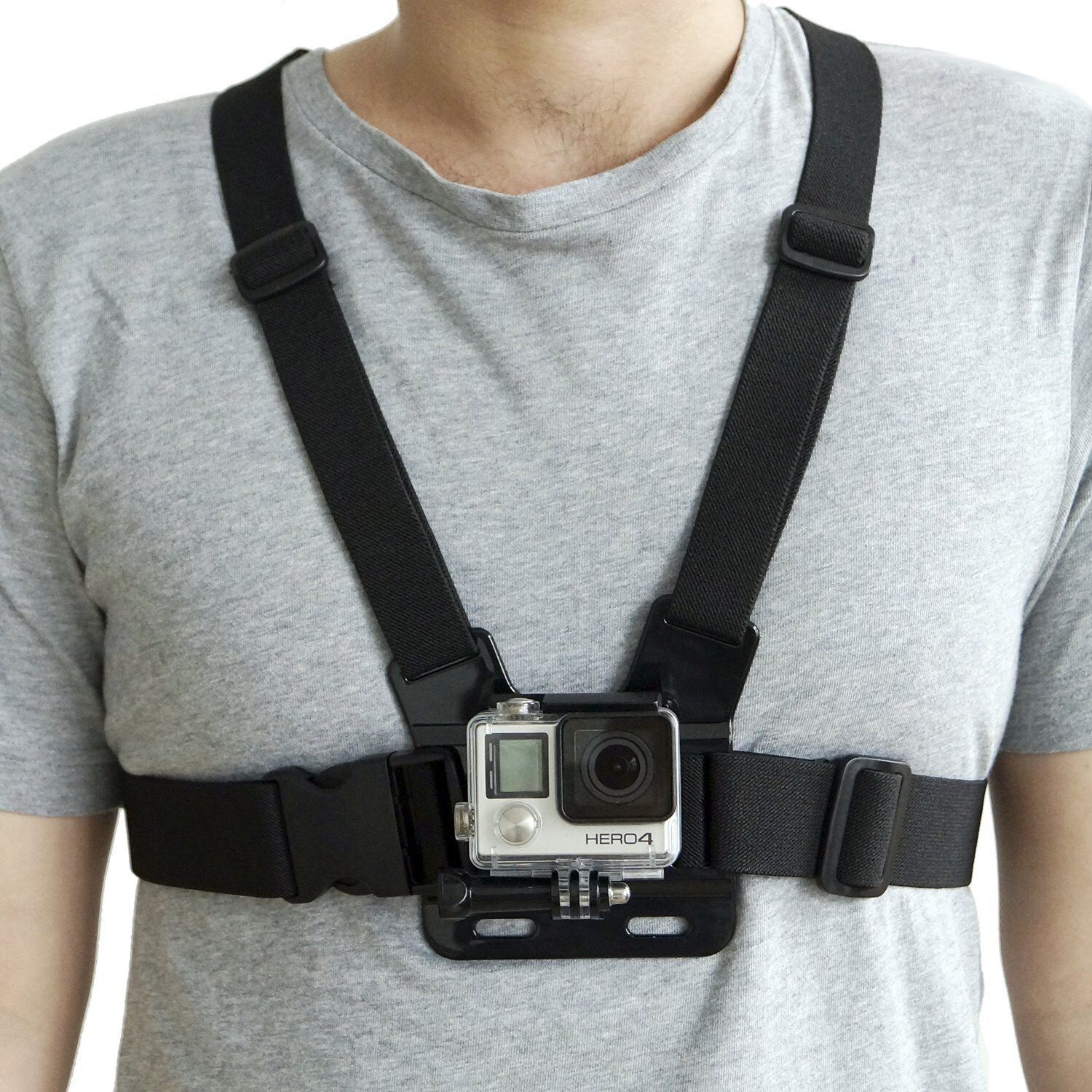 FITRIC Action Camera Chest Mount Harness Strap for GoPro DJI Insta360 Mobile Phone Strap-image-34