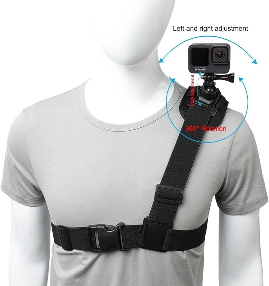 FITRIC Sports Chest Harness Mount for Action Camera Mobile Phone Outdoor Recording Strap-image-22