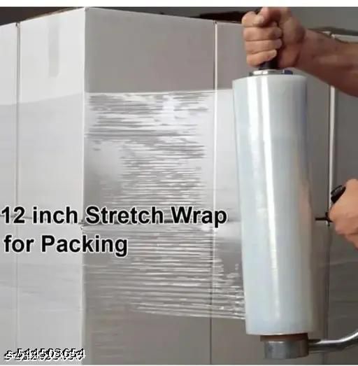 30 cm 1000 ft Splay 12inch Hand Stretch Film wrapping roll pack of 1-picture-28