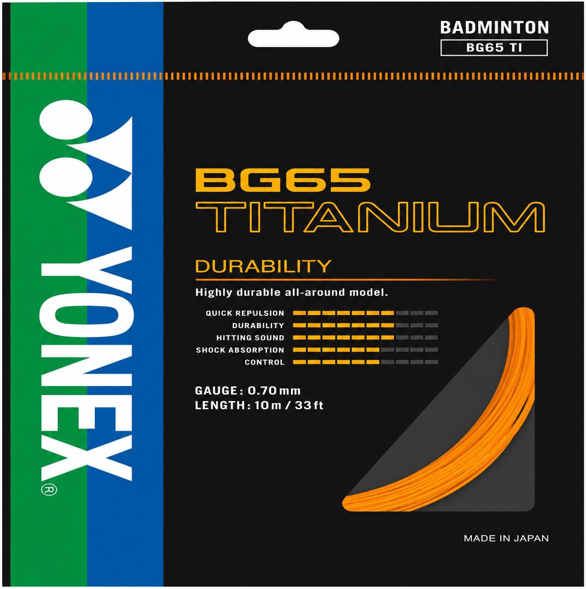 B 65 TITANIUM 0.7 Badminton String - 10 m-image-13