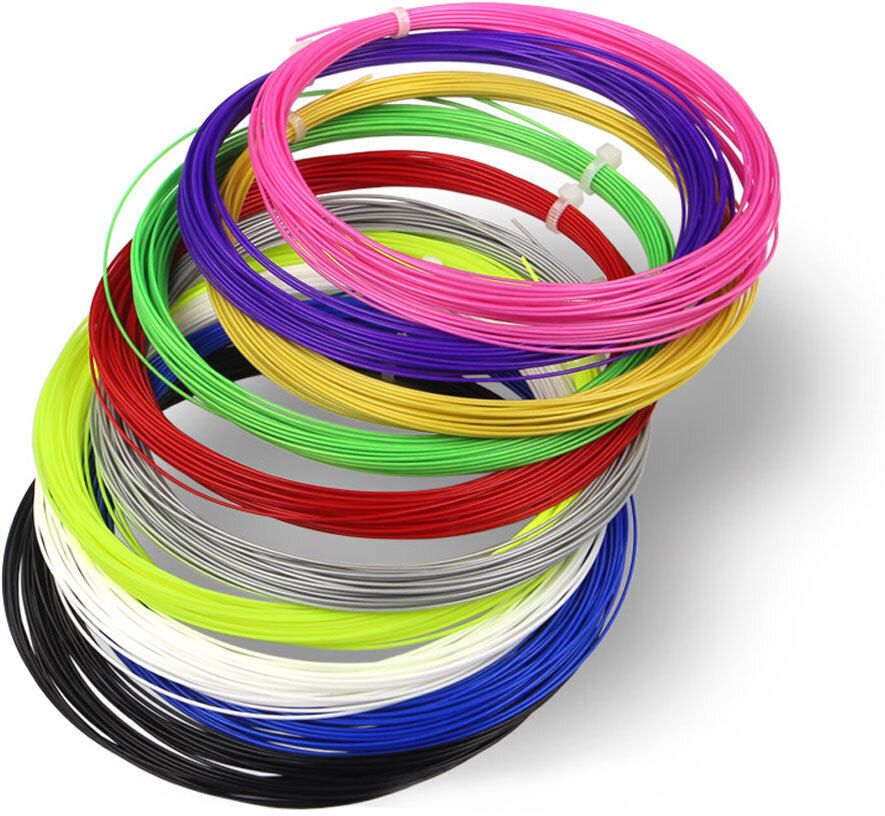 factoryvala Pack of 10 Multicolor Durable Badminton Racket String / Gut Set 0.7 Badminton String - 9 m-picture-48