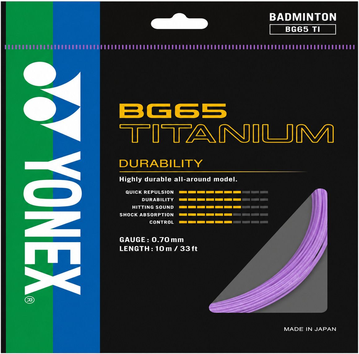 yoonneex BG 65 TITANIUM 0.7 Badminton String - 10 m-picture-20