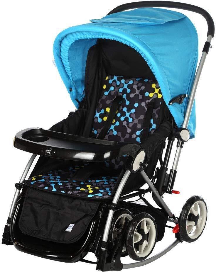 Baby Pram with Rocker 2 in 1 Comfortable Seating and Extra Storage,for 0-3 Yrs Stroller Cum Rocker-image-8