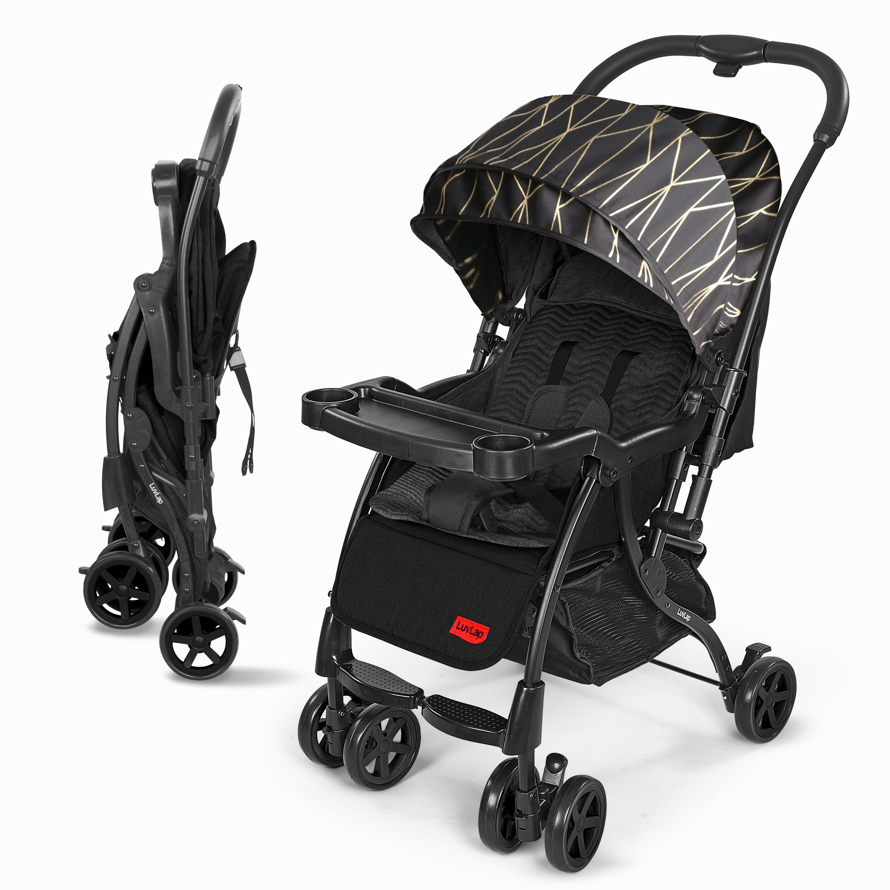 luvlap Sunshine Plus Stroller / Pram with Reversible handlebar, 5 point harness Stroller-picture-17