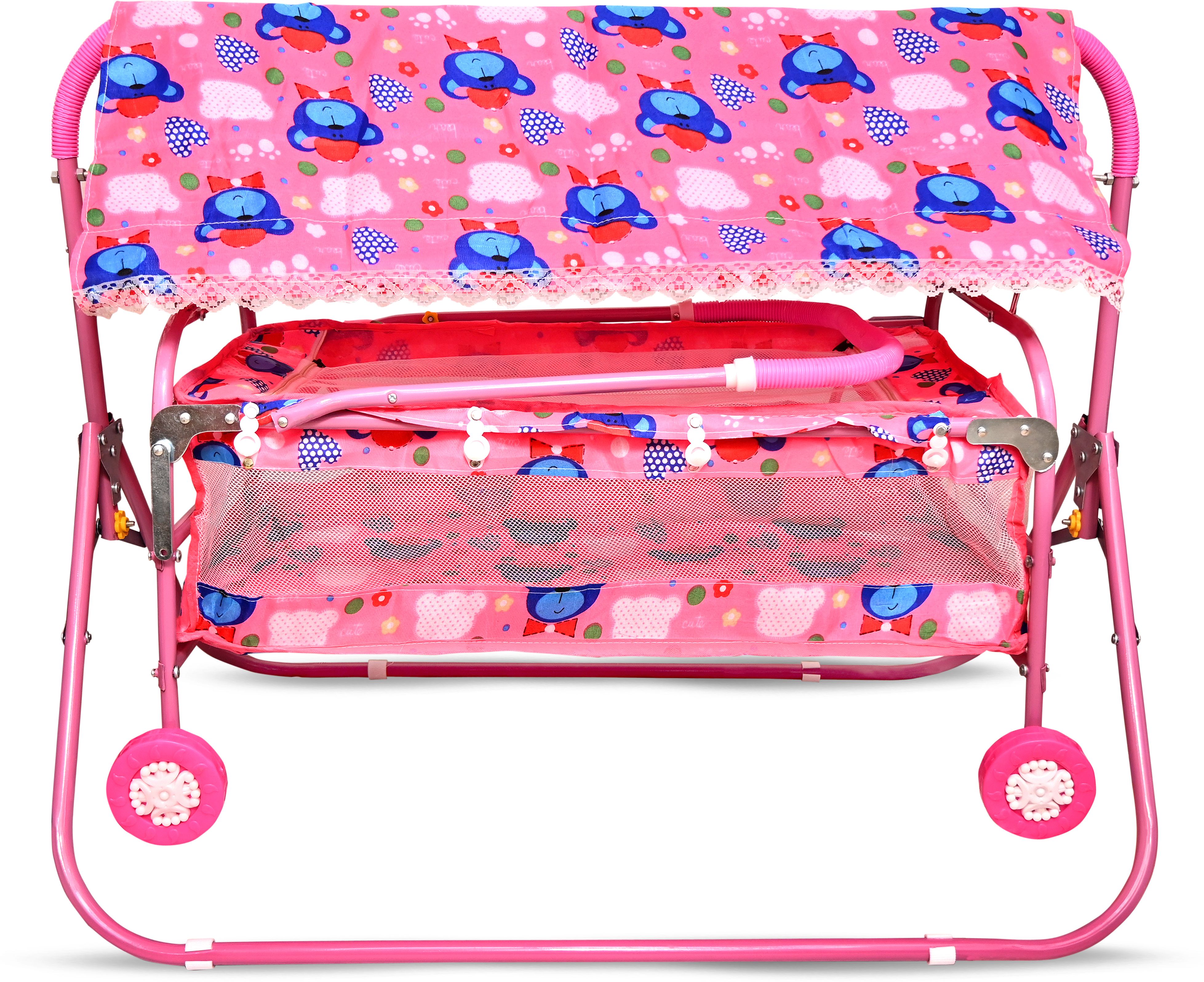 steeloart New Born Baby Cradle Heavy Metal Body Frame (0-6 Month) Buggy-picture-30