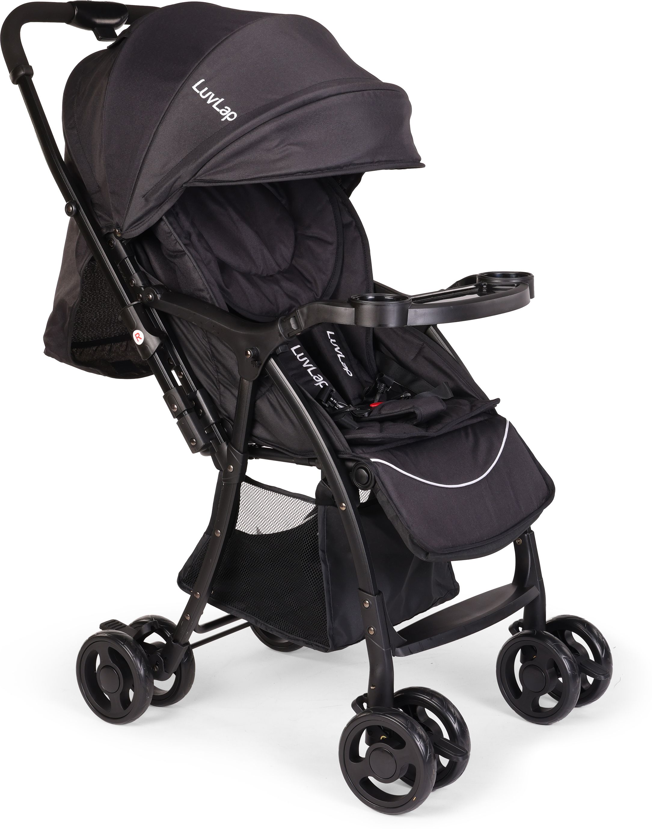 Spark Baby Stroller/Pram with 5 Point Safety Harness, Reversible Handle bar, Looking Window, Multi Level Recline & Adjustable footrest, Extendable Canopy, for Babies 0-3 Years Twin Strollers & Prams-image-42