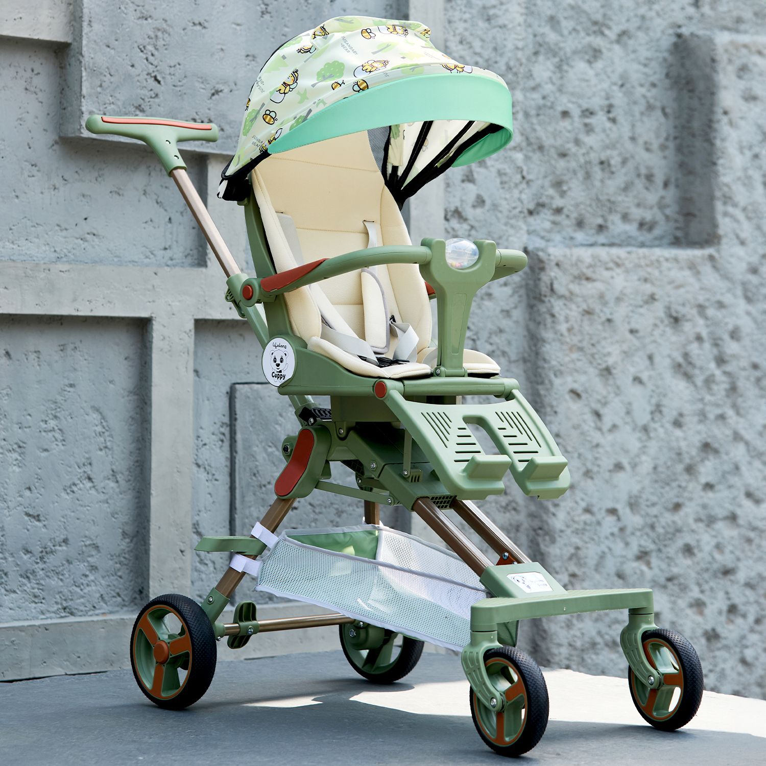 Cuppy Baby Magic Strollers with 360° Rotational Seat, Mosquito Net LLBSTR11 Stroller-image-2