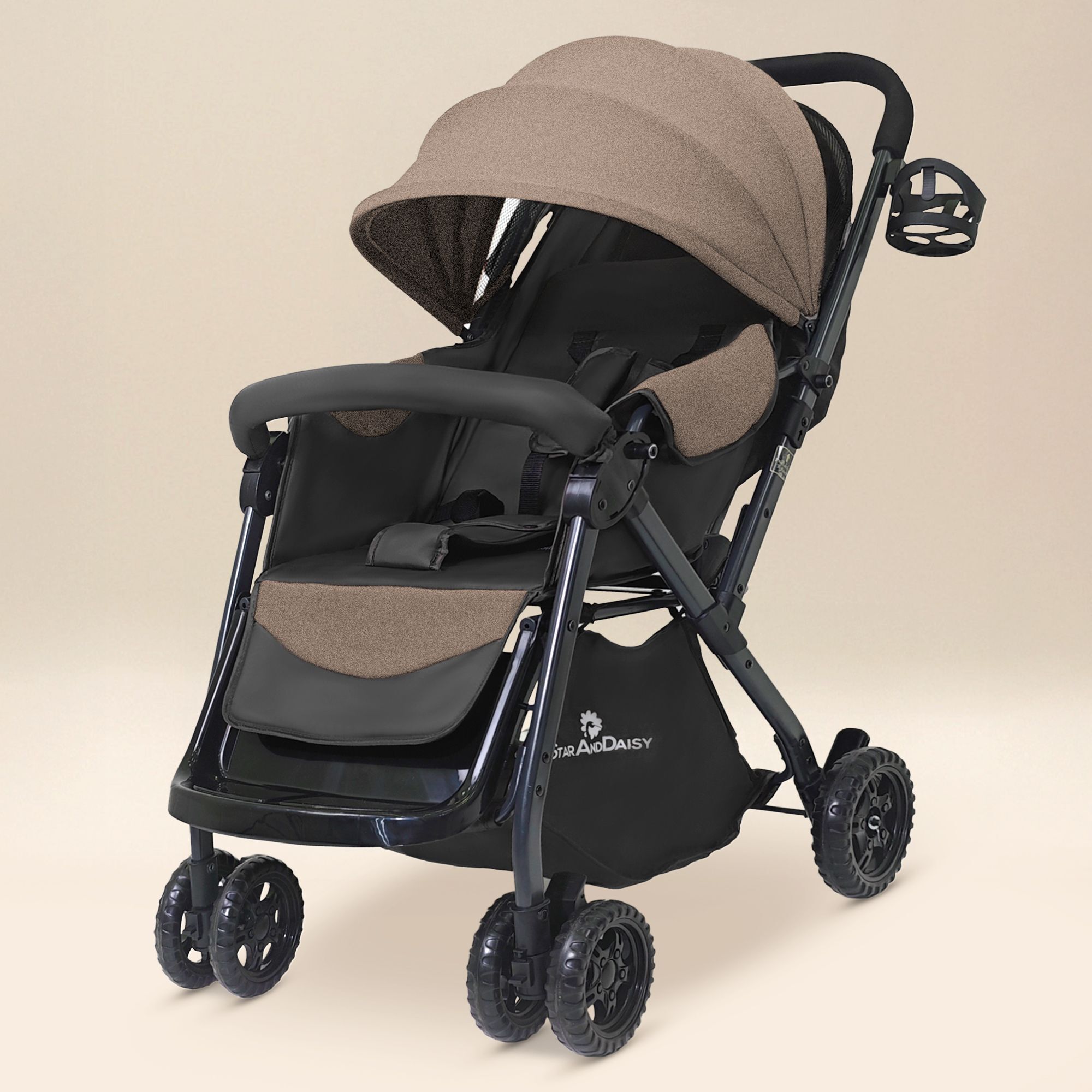 staranddaisy Foldable Baby Stroller for 0-3 year Infant & Toddler, 360° Swivel Lockable Wheel Stroller-picture-25