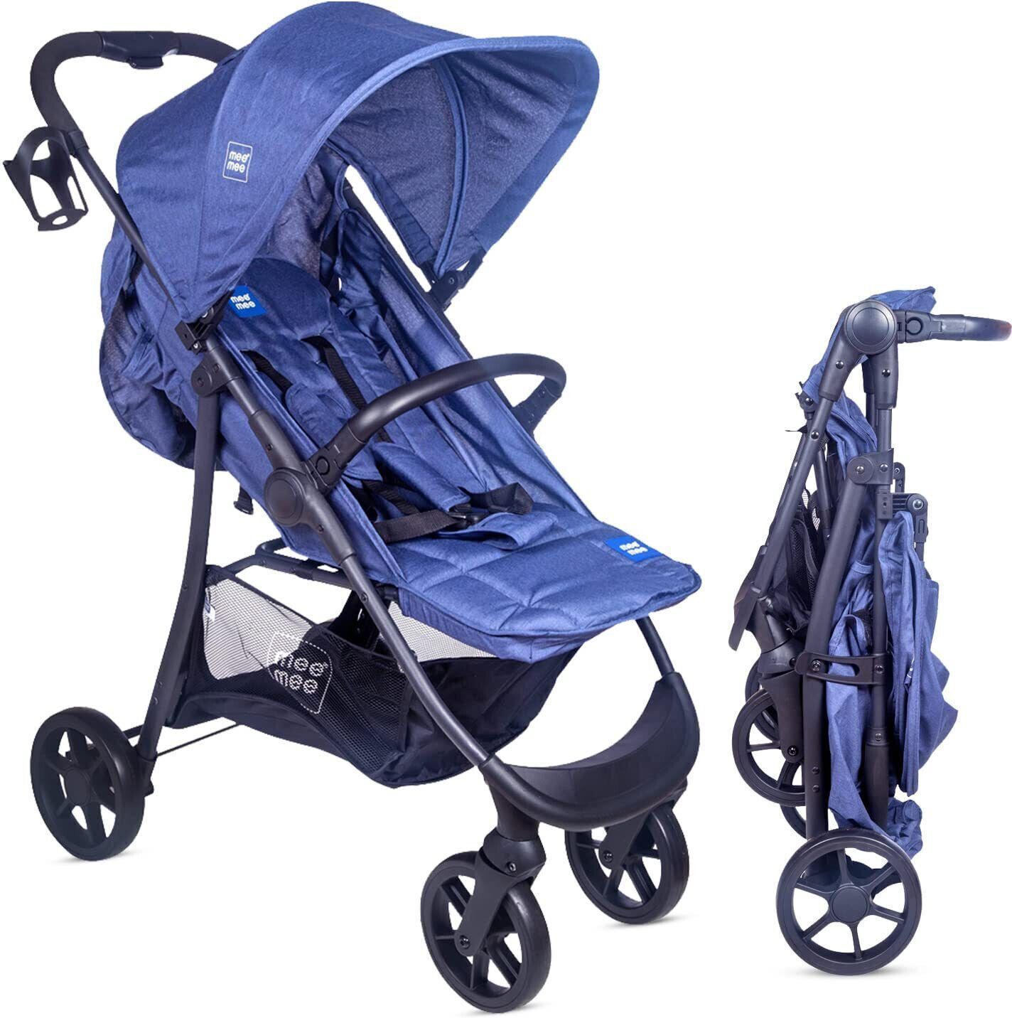 meemee Premium Baby Pram with Reversible Handle,Locking Wheels,for 0-3 Years Baby/Kids Stroller-picture-39