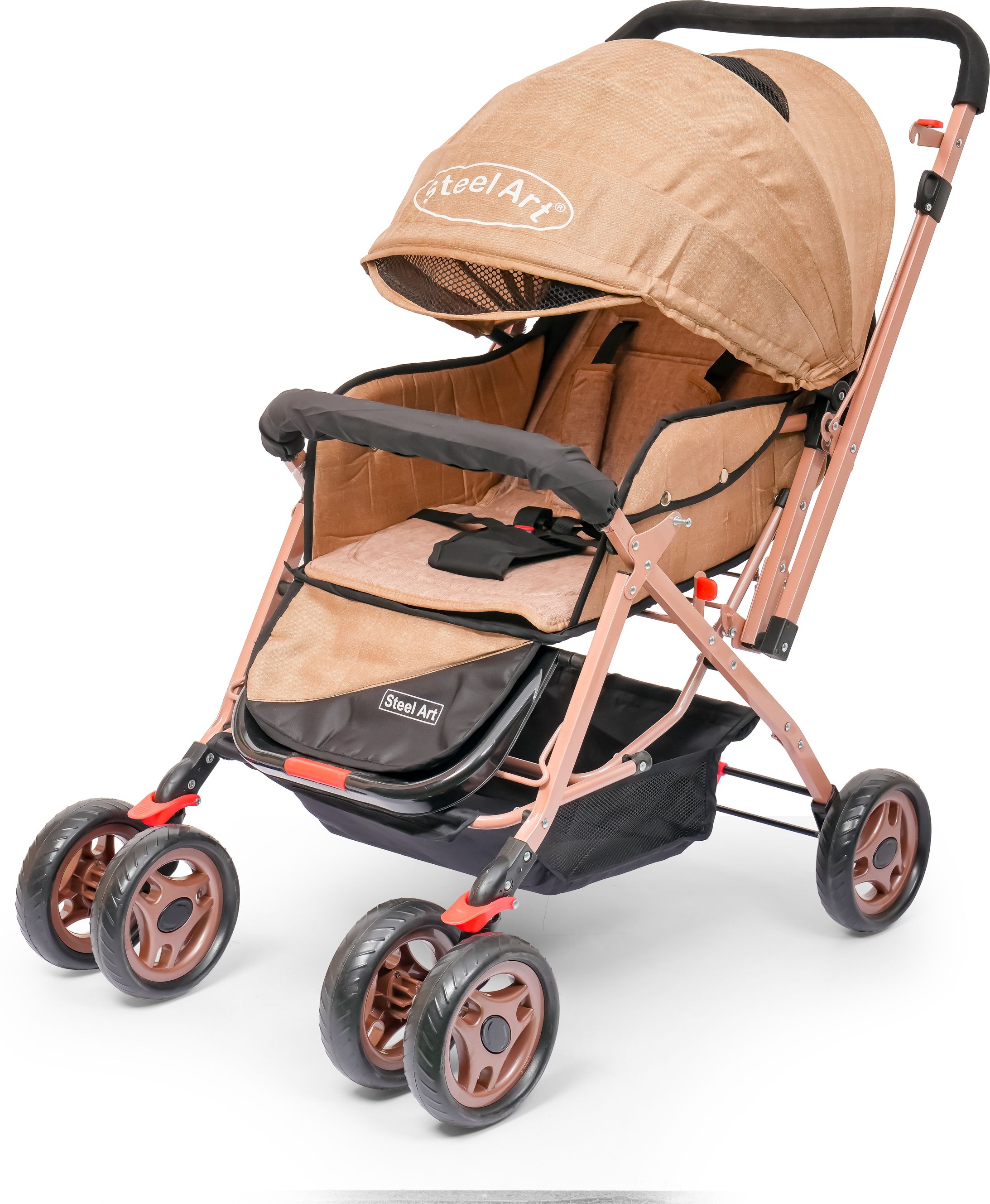 v house magic Baby Stroller with Adjustable Canopy, Reversible Handle, and Under-Seat Storage Pram-picture-28