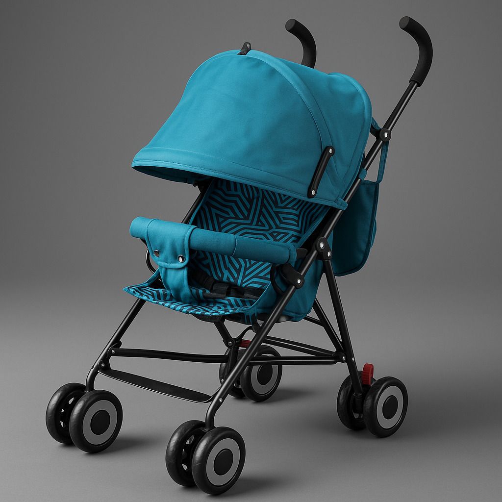 mlu Lightweight Baby Stroller with Adjustable Canopy, Safety Harness, Swivel Wheels Twin Strollers & Prams-picture-13