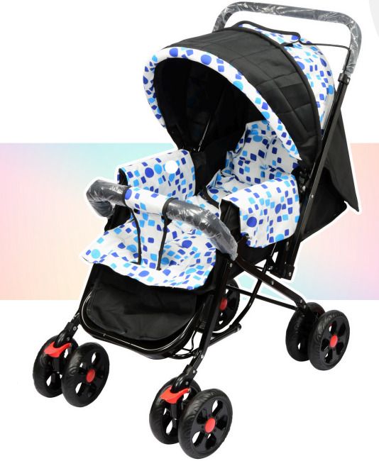 Baby Stroller Pram With Mosquito Protecter Net Reversible Handlebar Pram-image-21
