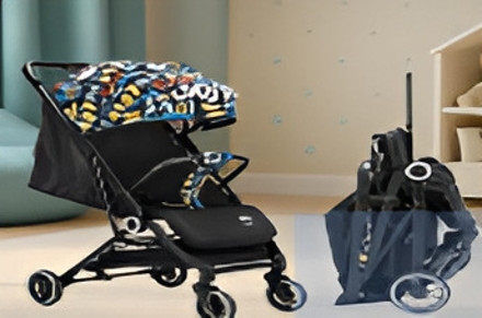 safekido CozyWheels Baby Stroller | Foldable Stroller with Adjustable Recline Stroller image 1