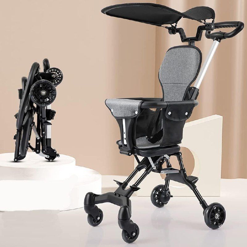 Foldable Stroler Traveling Pram for 0 to 3 Years, New Born Adjustable backrest Stroller
