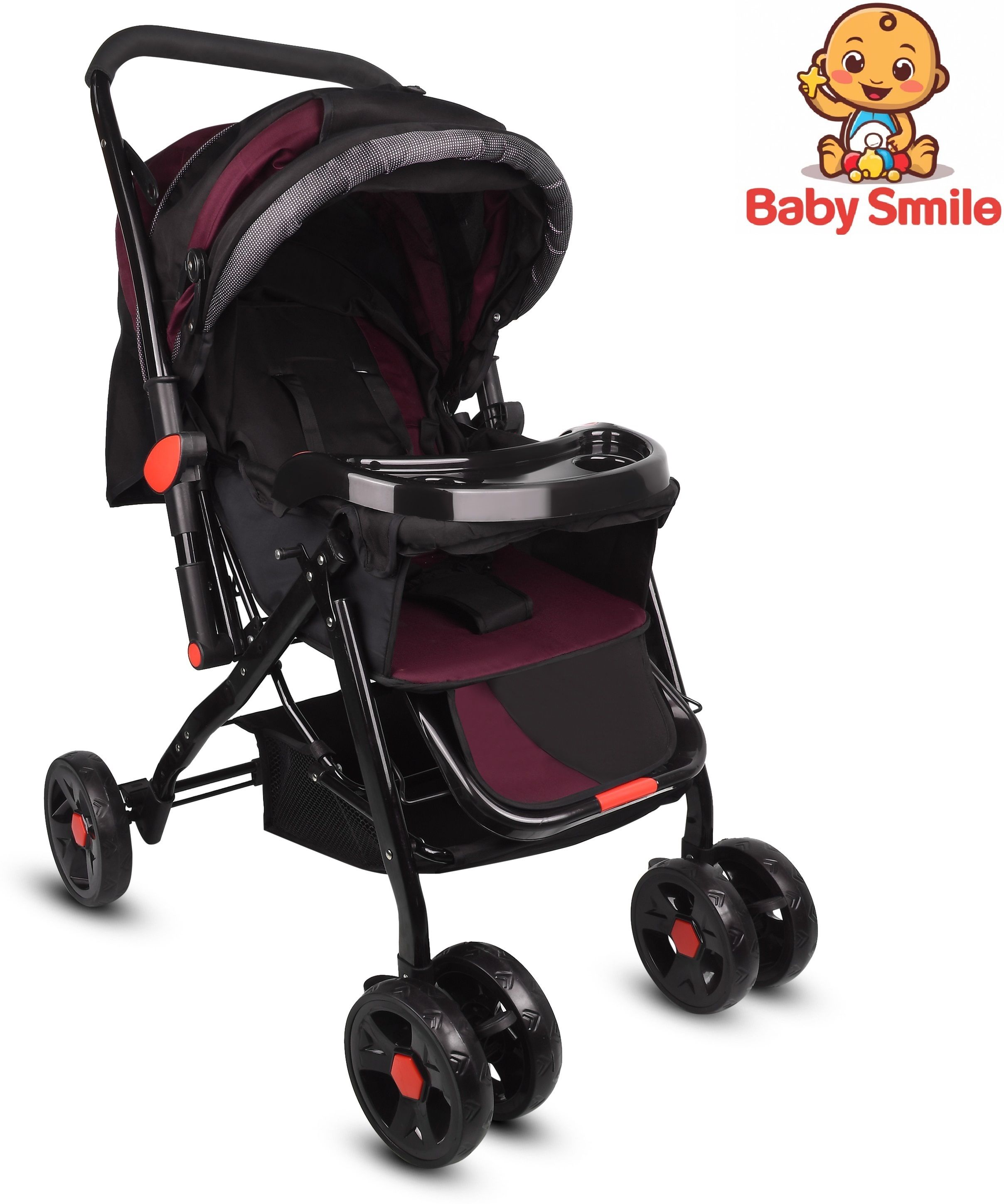 baby smile baby pram Stroller,easy fold ,for new born baby kids,0-3 years. Twin Strollers & Prams-picture-20