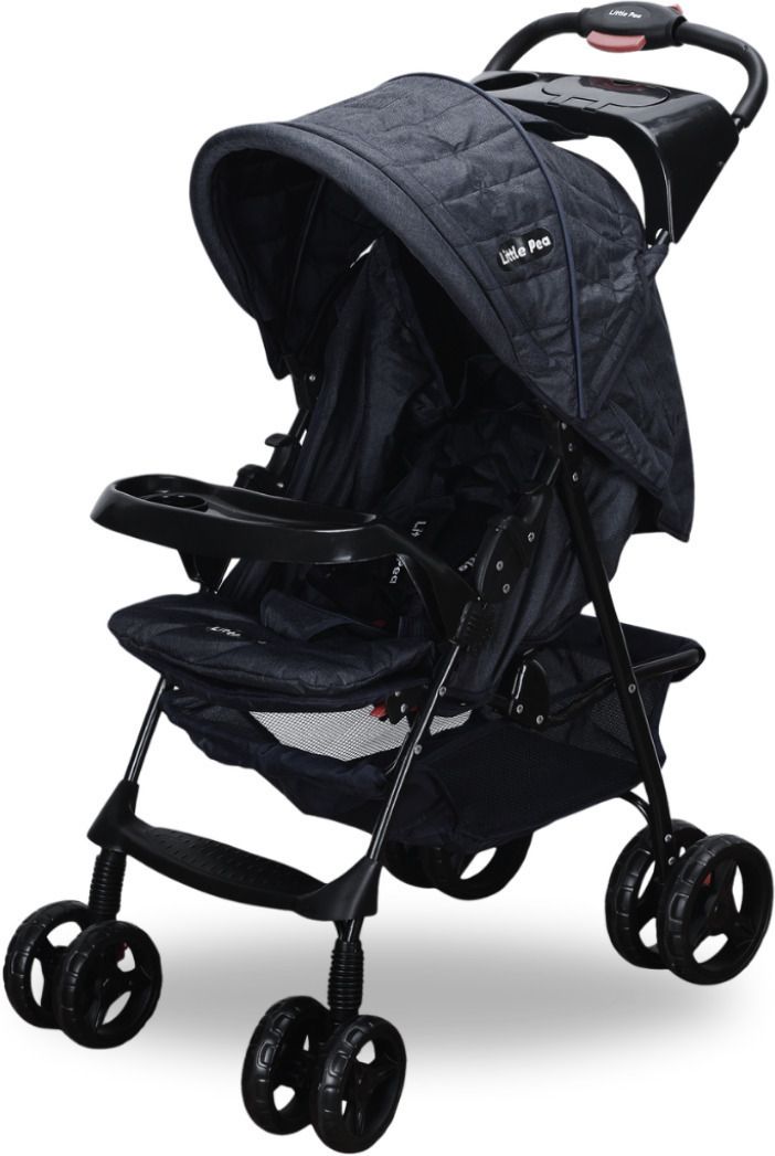 One-Tuch Fold,Travel Friendly With Pull Rod Stroller (Black) Stroller-image-14