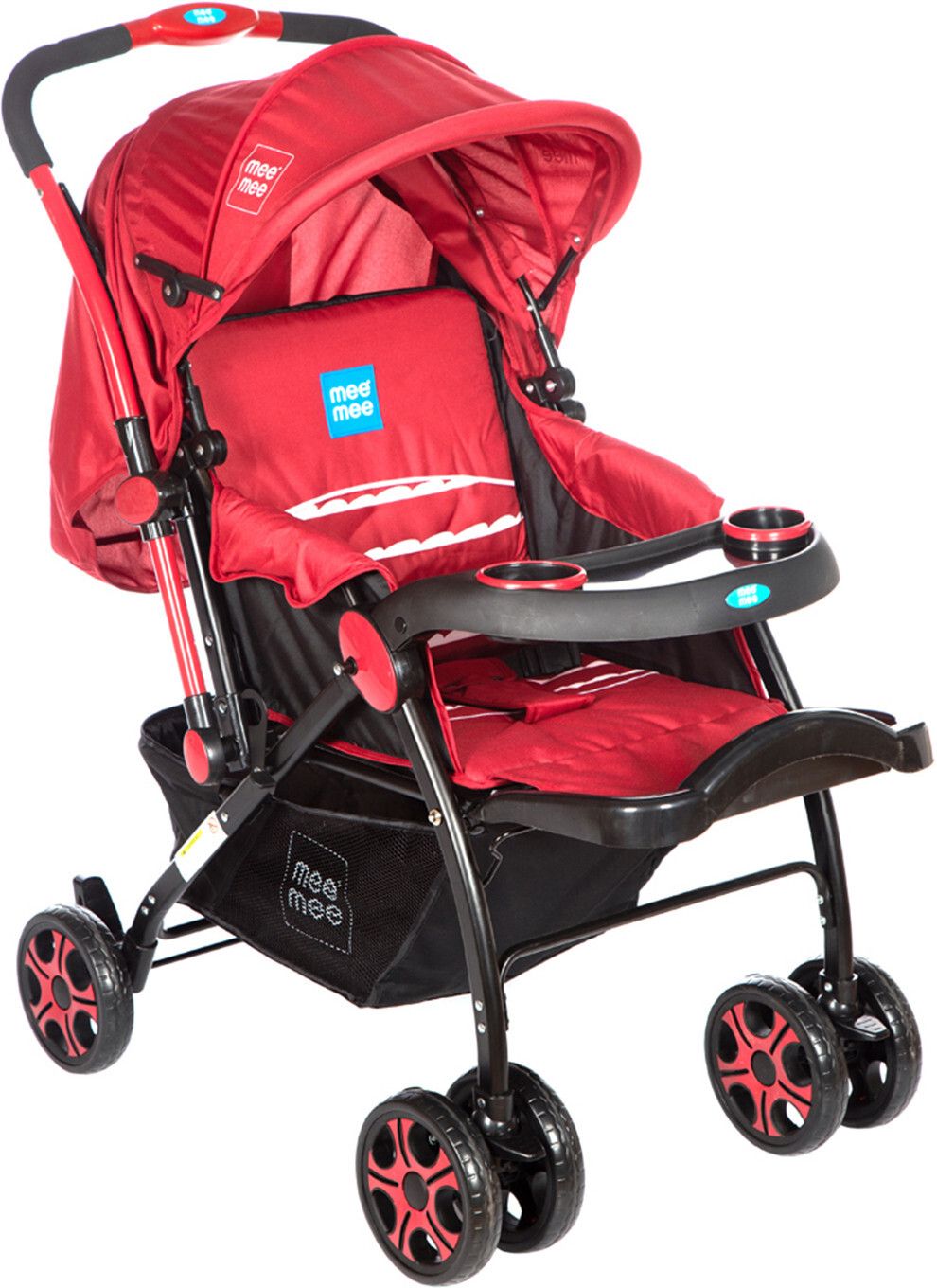 Stylish Reversible Handle,Feeding Tray,Extra Storage,for 0-3 Yrs Baby/Kids Pram-image-17
