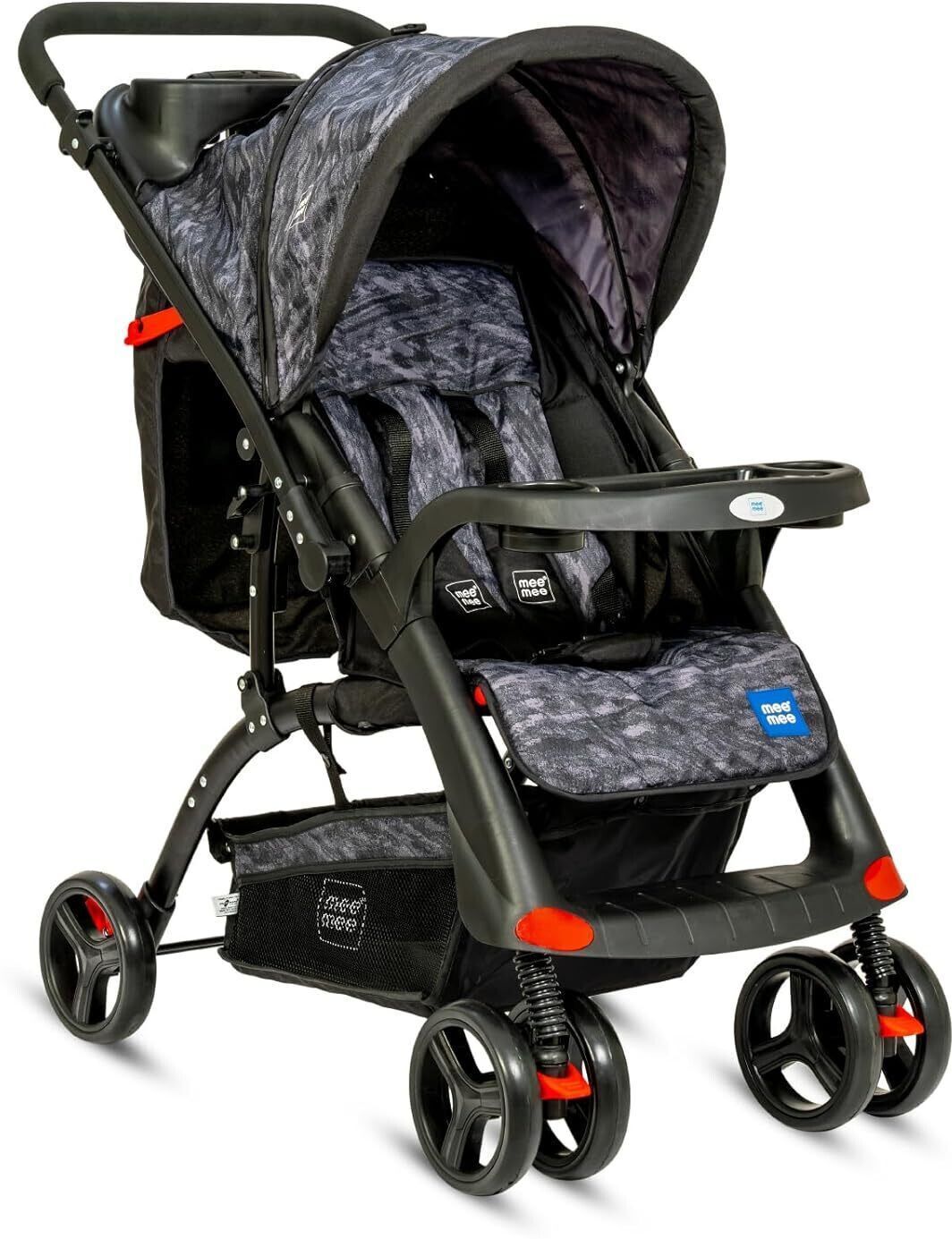 meemee Compact Fold, Adjustable Canopy, Reversible Handle, 5-Point Harness Pram-picture-13