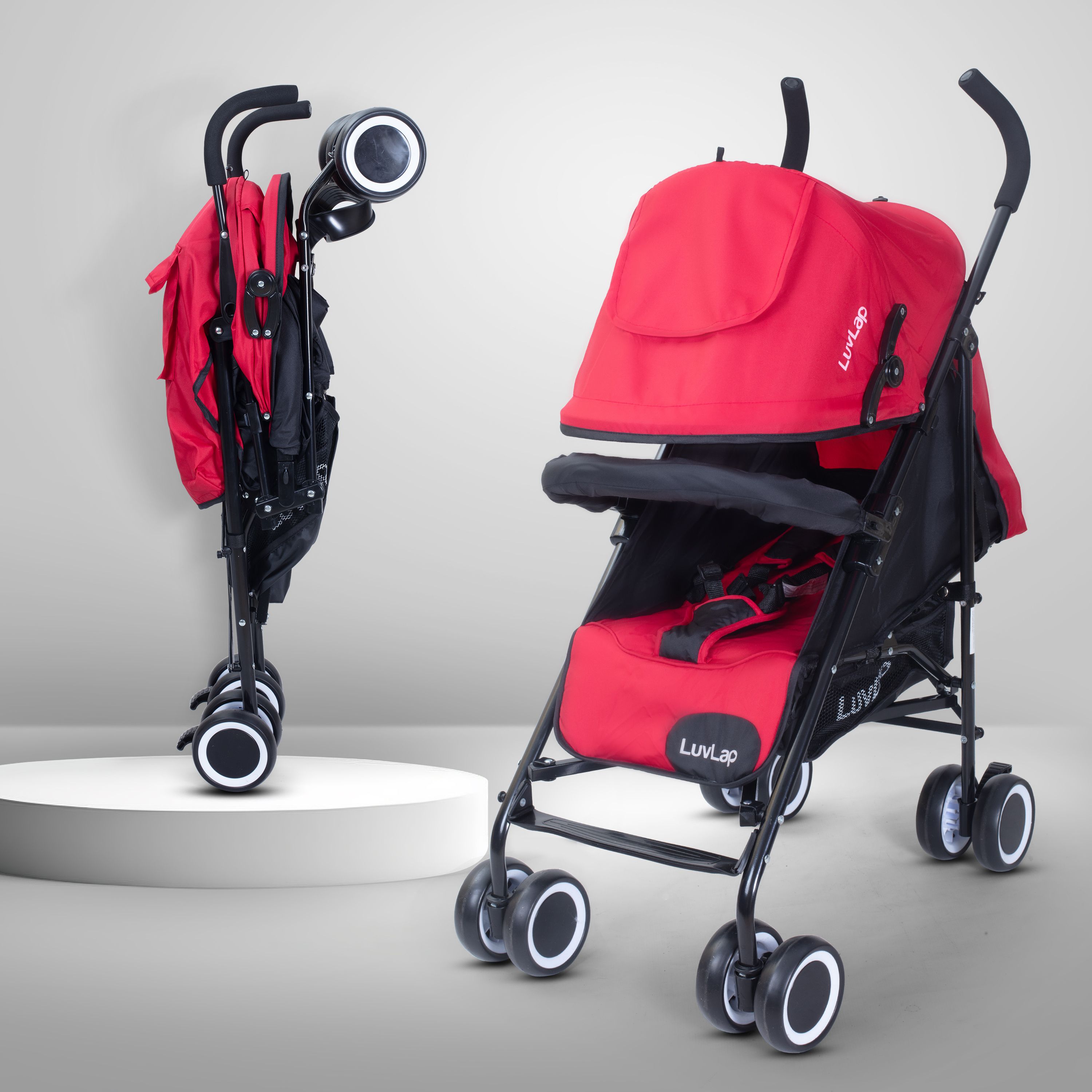 luvlap City Stroller/Buggy, Compact & Travel Friendly, for Baby/Kids, 6-36 Months, Stroller-picture-10