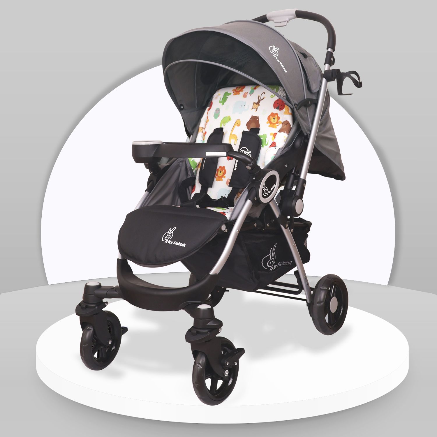 Chocolate Ride Stroller with Front suspension wheel & Reversible Handle Stroller-image-0
