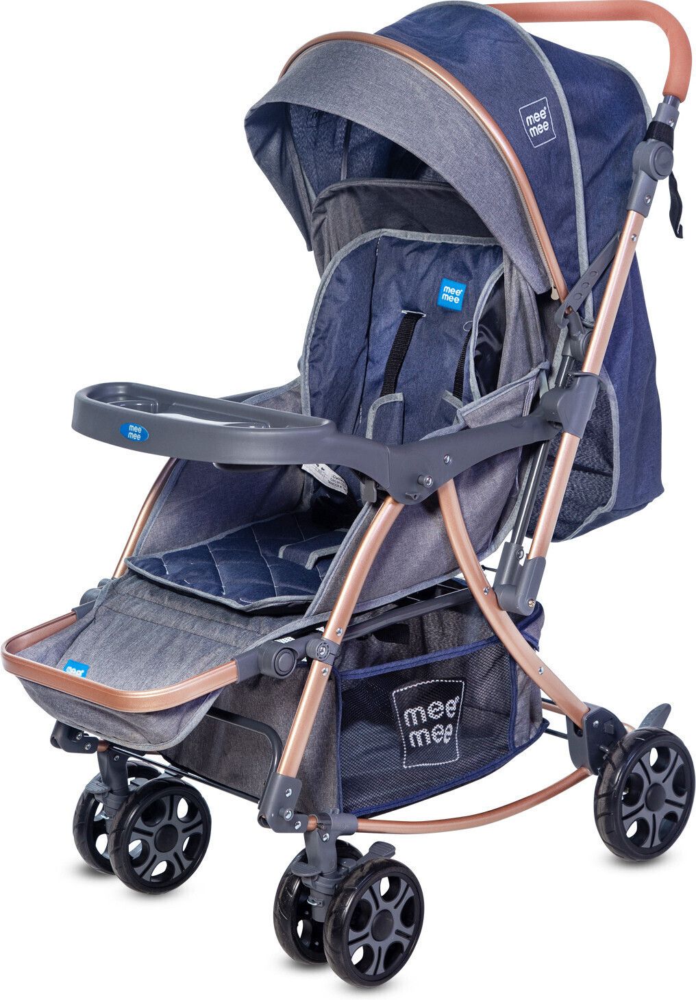 meemee 2-In-1 Baby Pram/Stroller + Rocker, 3 Reclines Position, 5-Point Harness Stroller Cum Rocker-picture-19